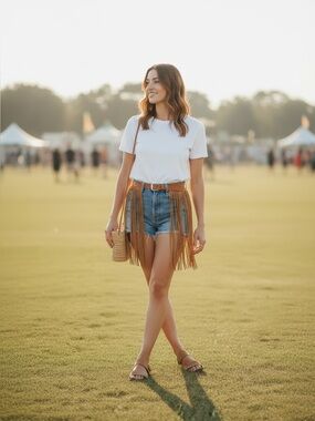 Fringe festival leather belt by Streets Ahead